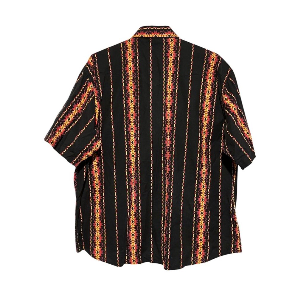 Vintage Wrangler Brushpopper Shirt 3X Short Sleeves Snap Closure Western - Picture 4 of 6